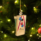 Riveprints Personalized Cornhole Acrylic 2D Shape Flat Ornament Christmas 2023, American Flag Corn Hole Board, Cornhole Game Board Ornament, Christmas 2023 Gift for Corn Hole Player Team (CH 4)